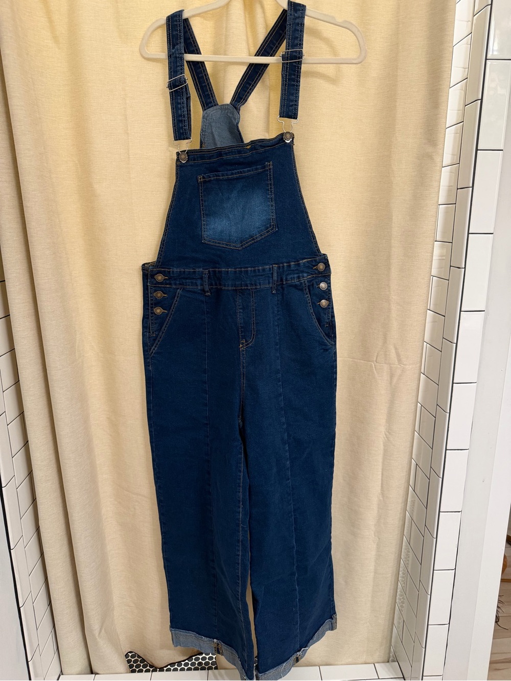 Dark Blue Denim Overalls for Men - Classic Workwear Style